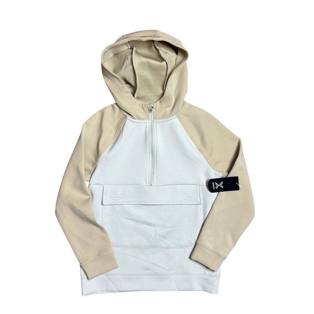 Xersion Boys hooded Sweatshirt Size Medium 10/12 New With Tag Tan Brown